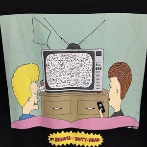 MTV, Beavis and Butthead Tshirt, Small, Black, Official gear.